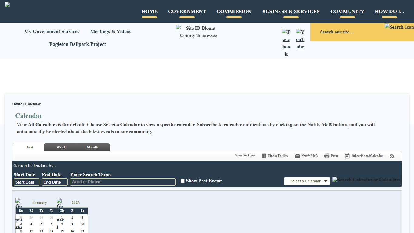 Calendar • General Sessions Civil Court Calendar